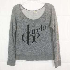 Independent Dare To Be Heathered Gray Sweatshirt Size S